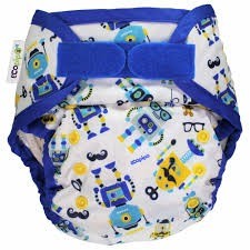 Ecopipo one size nappy wrap little robots